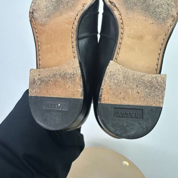 Bally Men’s Black and Cream Carena Slip on Almond Toe Penny Loafer main image 4